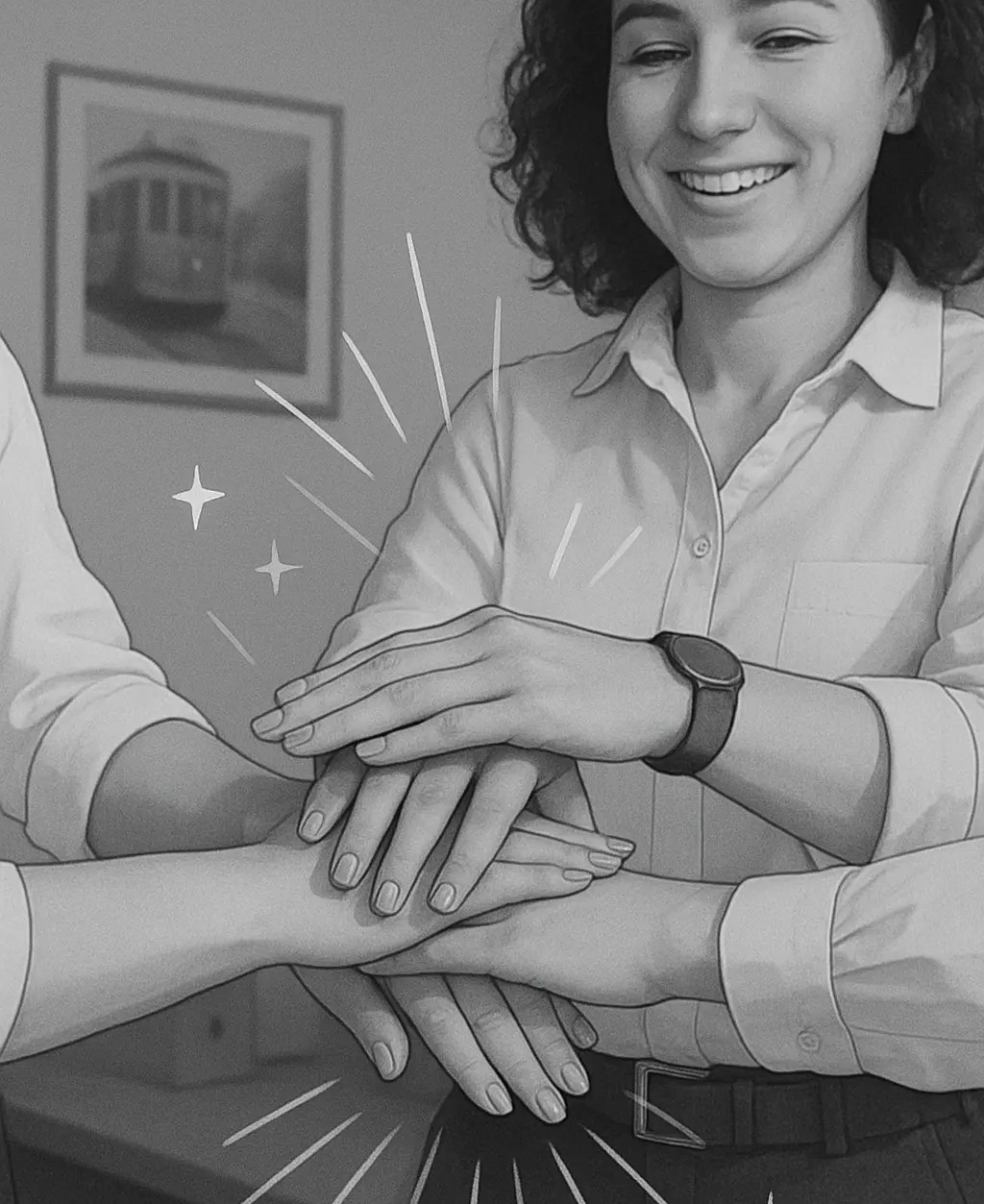 People analyzing graphs